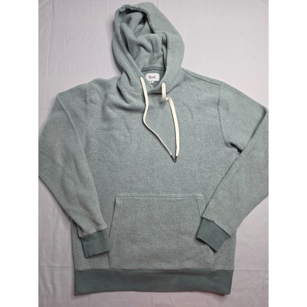 Feat Blanket Hoodie Men's Small Sage Green Fleece Long Sleeve Kangaroo Pocket